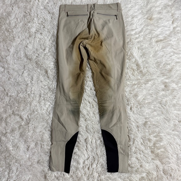 Women’s Size IT42 Tan Equiline Knee Patch Horseback Riding Breeches - Picture 4 of 8